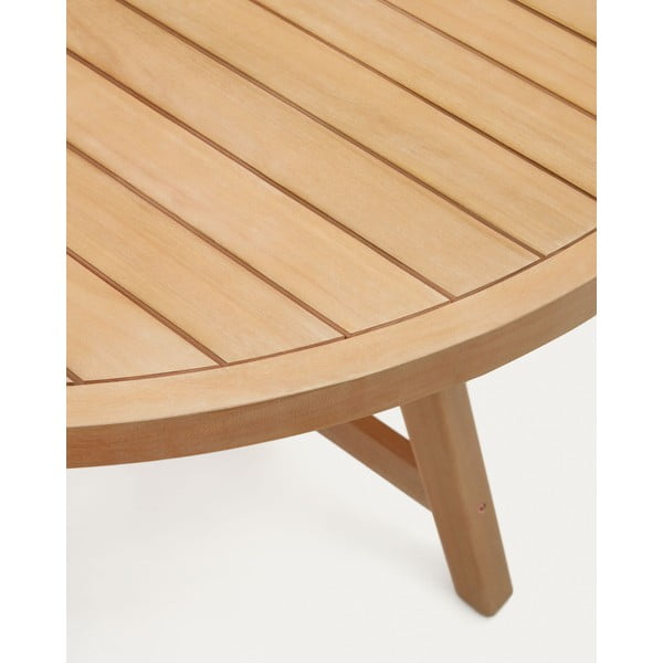 Apaļš dārza ēdamgalds no eikalipta koka ø 130 cm Urqell – Kave Home-image-2