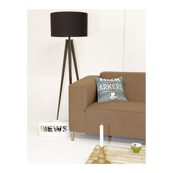 Melna lampa ar koka kājām Zuiver Tripod Wood-image-1