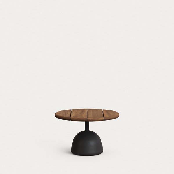 Apaļš dārza kafijas galdiņš ar akācijas koka galda virsmu ø 55 cm Saura – Kave Home-image-1