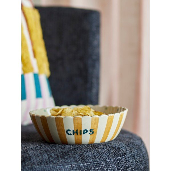 Dzeltena/krēmkrāsas keramikas bļoda ø 24 cm Chip – Bloomingville-image-1