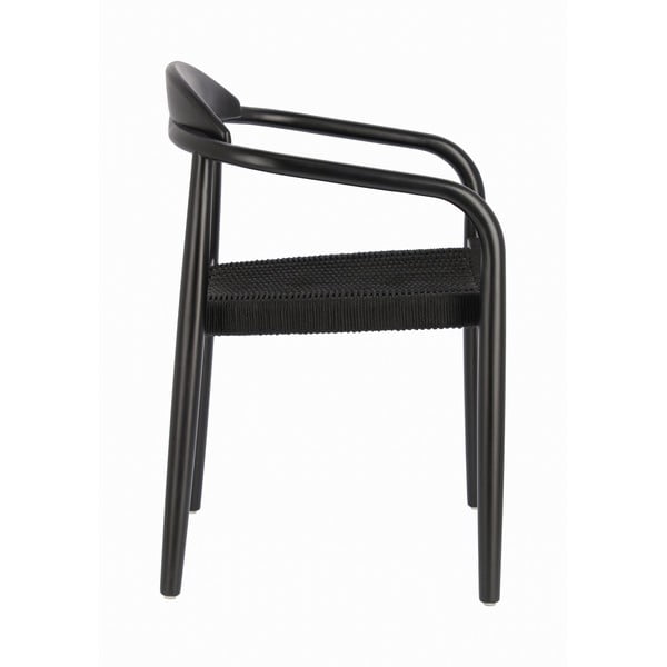 Melns dārza krēsls no eikalipta koka Kave Home Glynis-image-3