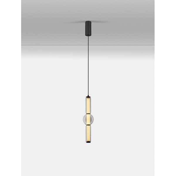 Pelēka stikla LED piekaramā lampa ar regulējamu spilgtumu ø 12 cm Ulon – Nova Luce-image-4