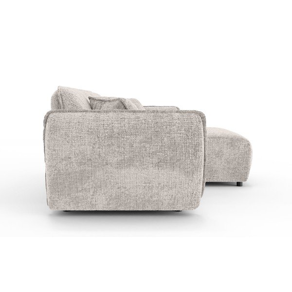 Bēšs stūra dīvāns no šenila auduma (ar labo stūri/ar zvilni) Nelia – Ropez-image-3