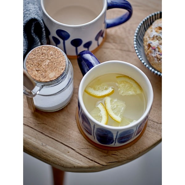 Baltas/zilas māla krūzes (3 gab.) 450 ml Linora – Bloomingville-image-1