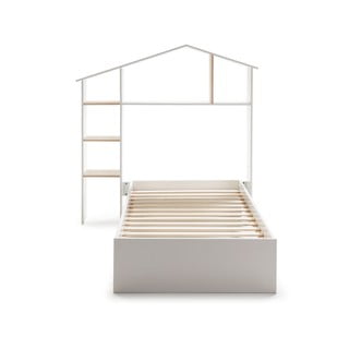 Balta bērnu gulta ar plauktiem 90 x 190 cm Maria – Marckeric