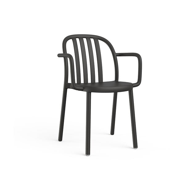 2 melnu dārza krēslu komplekts ar atzveltnēm Resol Sue