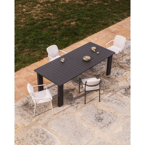 Bēšs polsterēts dārza krēsls Linosa – Kave Home-image-2