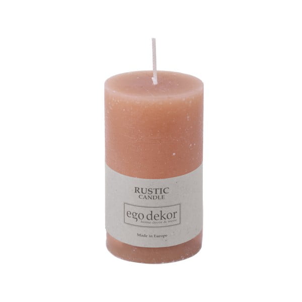 Pūdera rozā svece Rustic candles by Ego decor Rust, degšanas laiks 38 h