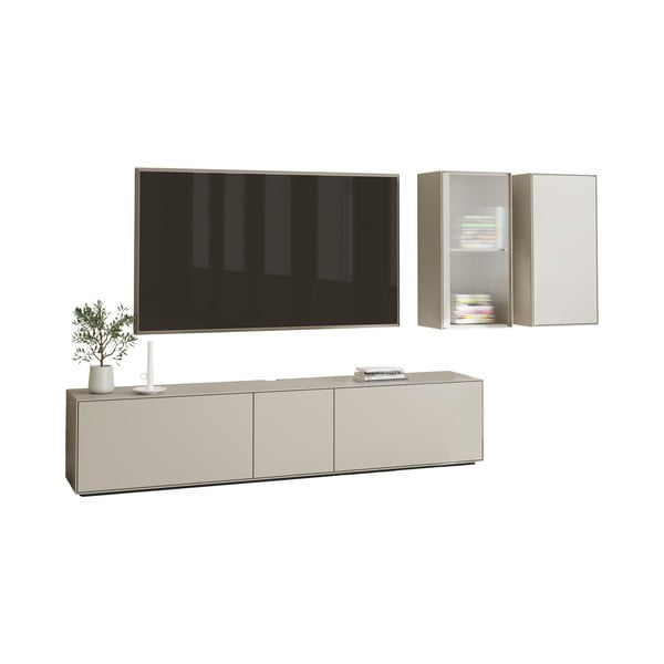 Gaiši pelēks TV galdiņu komplekts 226x46 cm Edge by Hammel – Hammel Furniture