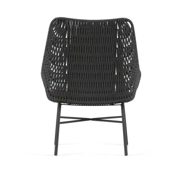 Melns ar rokām darināts āra atpūtas krēsls Kave Home Abeli-image-3
