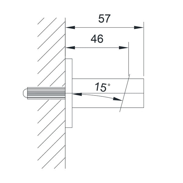 Spīdīgas sudraba krāsas misiņa dušas galvas turētājs Jumper – Sapho-image-3