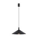 Melna tērauda piekaramā lampa ø 40 cm Zylo – Sollux