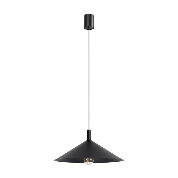 Melna tērauda piekaramā lampa ø 40 cm Zylo – Sollux