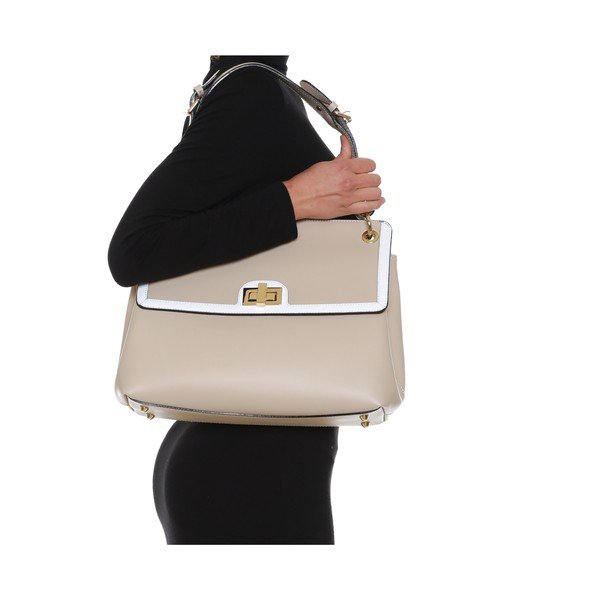 Ādas rokassoma Anna Luchini 3043 Beige-image-4