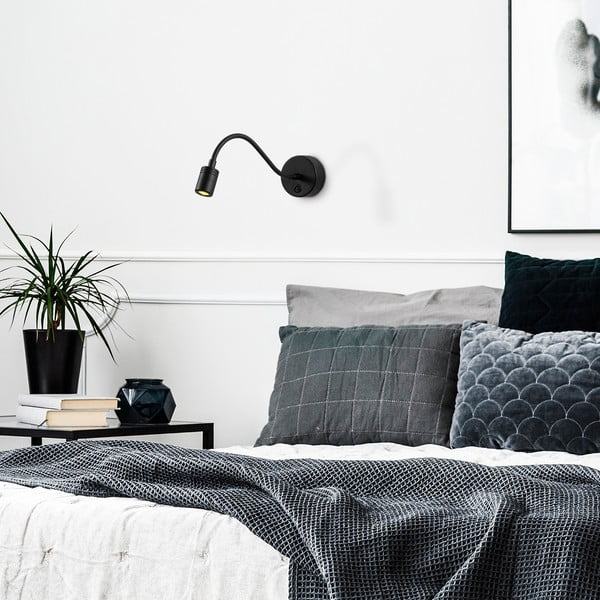 Melna LED sienas lampa Reading – Opviq lights-image-1