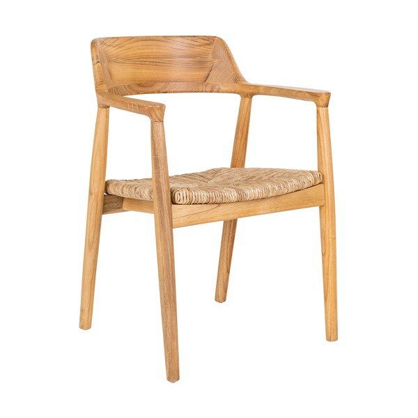 Dabīga toņa masīvkoka pusdienu krēsls ar roku balstiem Getafe – House Nordic