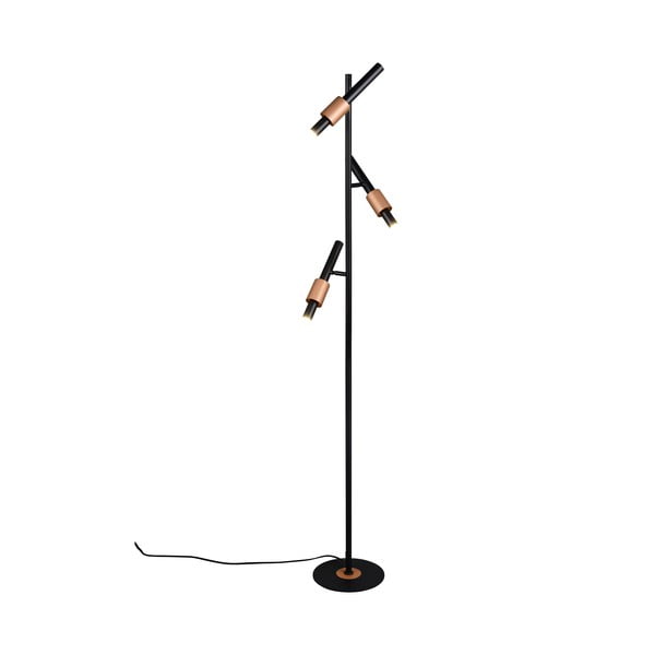 Melna/bronzas krāsas LED stāvlampa (augstums 150 cm) Ikaris – Trio Select-image-4