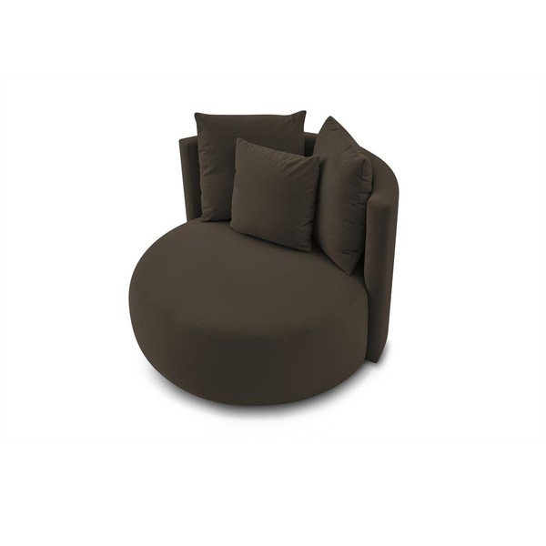 Brūns samta atpūtas krēsls Cesar – Bobochic Paris-image-4