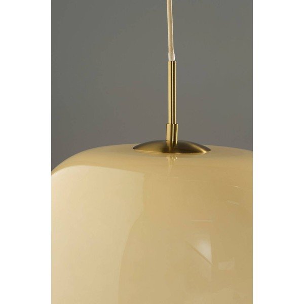 Krēmkrāsas/misiņa krāsas stikla piekaramā lampa ar regulējamu spilgtumu ø 35 cm Artut – Jotex-image-3