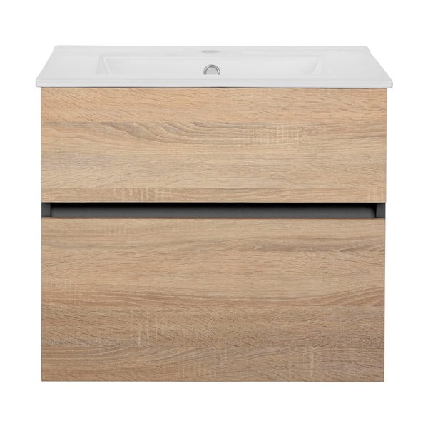 Dabīga toņa piekarams skapītis bez izlietnes ar ozolkoka imitāciju 60x52 cm Wisla – Støraa-image-2