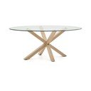 Ēdamgalds ar stikla galda virsmu 100x200 cm Argo – Kave Home