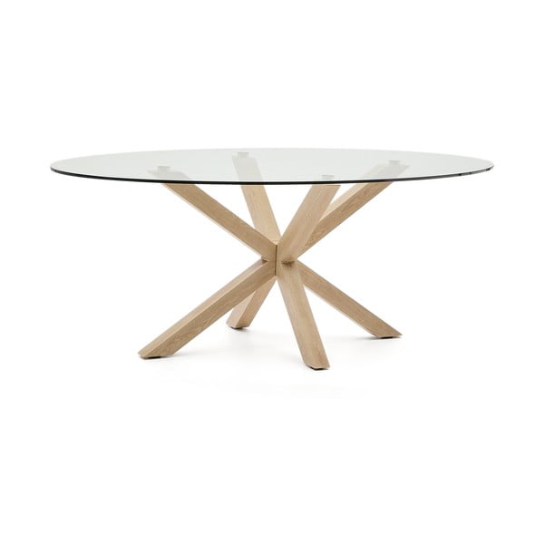 Ēdamgalds ar stikla galda virsmu 100x200 cm Argo – Kave Home