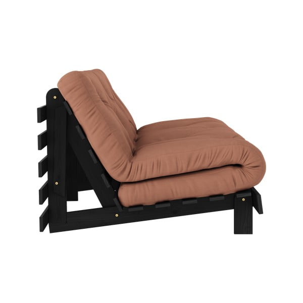 Ķieģeļu sarkans salokāms dīvāns 160 cm Roots Black Night – Karup Design-image-4