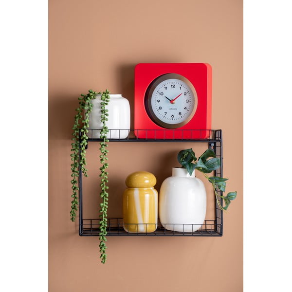 Melns daudzlīmeņu tērauda sienas plaukts 40 cm Reja – PT LIVING-image-1