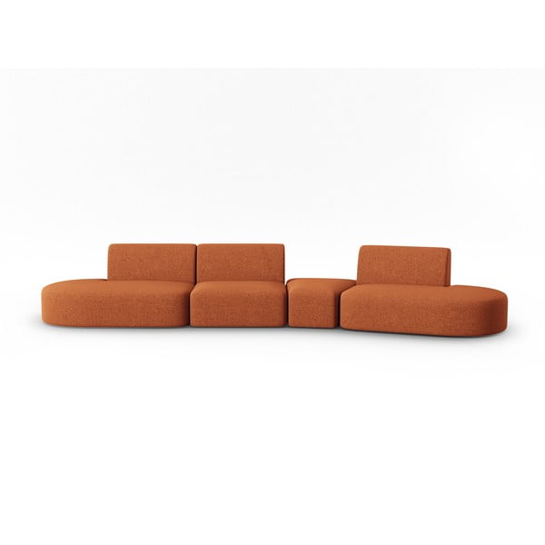 Oranžs dīvāns 412 cm Shane – Micadoni Home