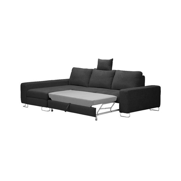 Tumši pelēks stūra dīvāns-lova Windsor & Co Sofas, kreisais stūris Alpha-image-2