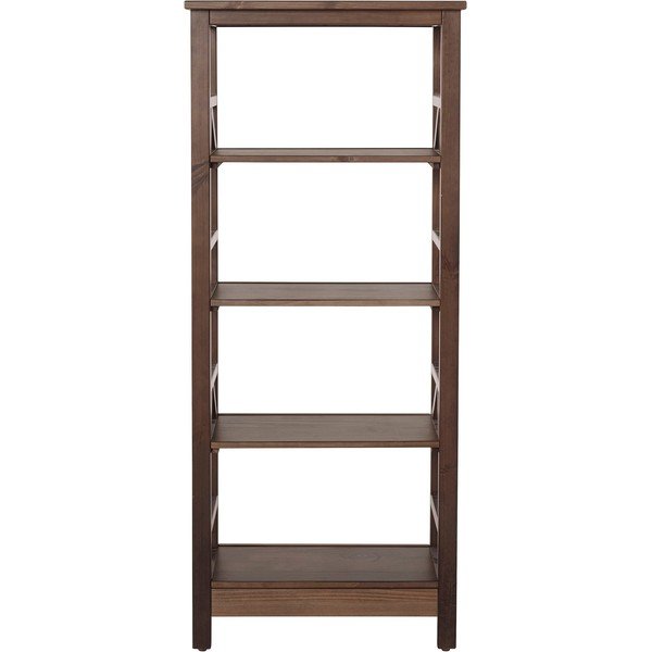 Brūns priedes masīvkoka grāmatplaukts 62x138 cm Titian – Støraa
