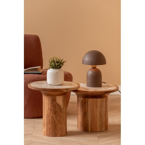 Mango masīvkoka apaļš sānu galdiņš ø 45 cm Tubo – Leitmotiv-image-1