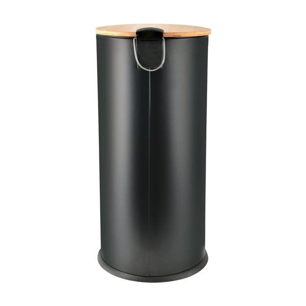 Matēti melna tērauda atkritumu tvertne ar pedāli 30 l   Adonis – Spirella-image-4
