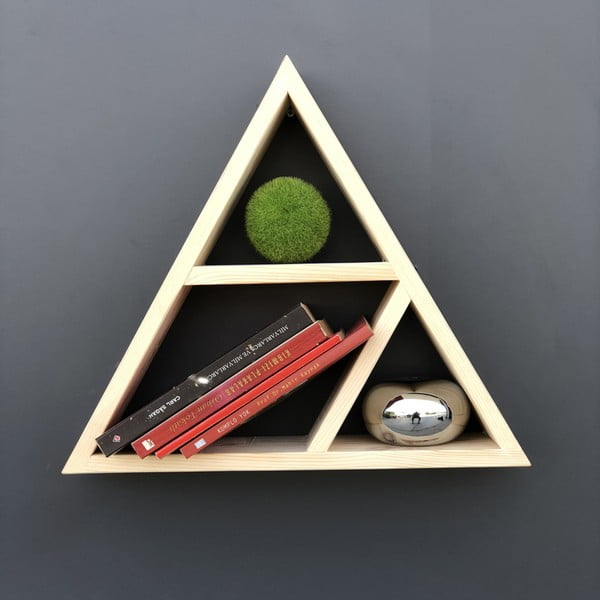 Koka sienas plaukts Simple Triangle-image-3