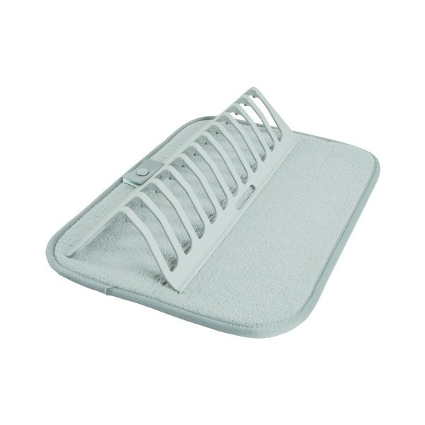 Gaiši zils plastmasas trauku žāvēšanas paliktnis 36x28 cm – Homéa