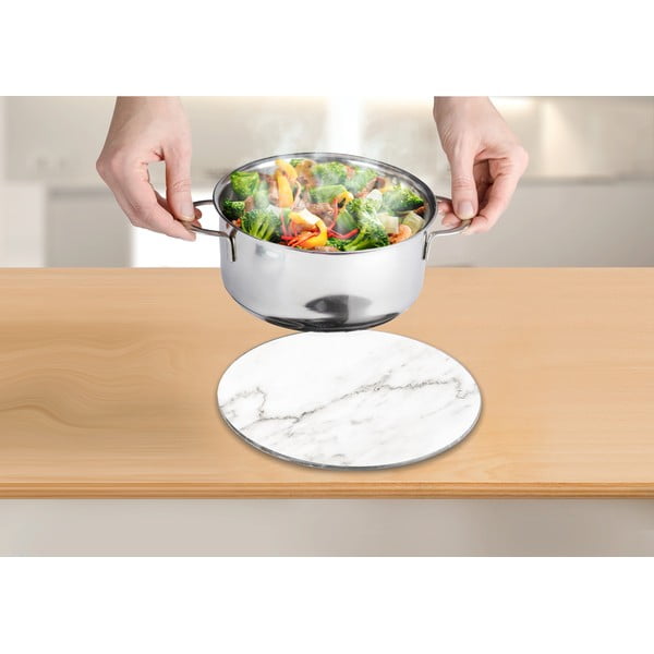 Balts stikla paliktnis Wenko Marble, ø 20 cm-image-3