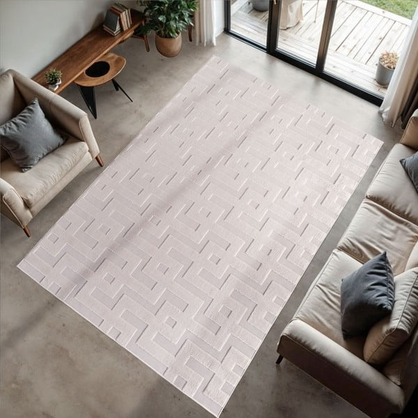 Krēmkrāsas iekštelpu un āra paklājs 200x290 cm Doha 1656 Cream – Ayyildiz Carpets-image-1