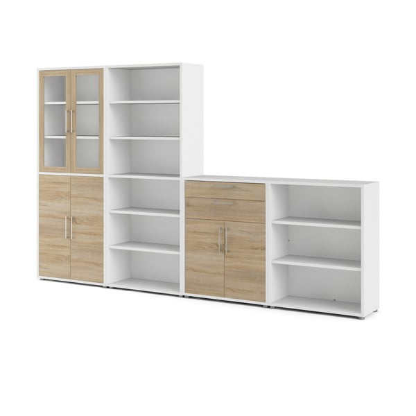 Dabīga toņa modulārās plauktu sistēmas daļa ar ozolkoka imitāciju 84x105 cm Prima – Tvilum-image-3