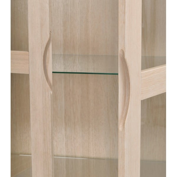 Vitrīna no ozolkoka dabīgā tonī 82x185 cm Filippa – Rowico-image-1