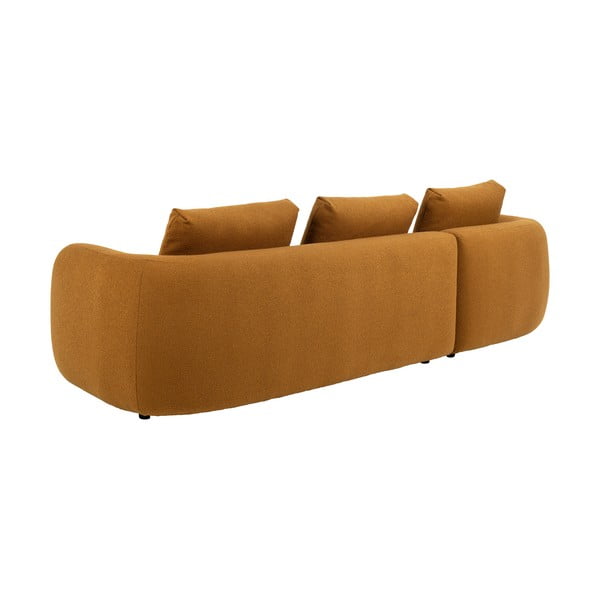 Sinepju dzeltens stūra dīvāns no buklē auduma (ar labo stūri) Imola – Bonami Selection-image-3