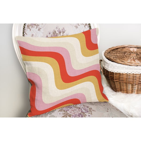 Spilvendrāna 43x43 cm Creamy Raspberry Swirl – Mila Home-image-1