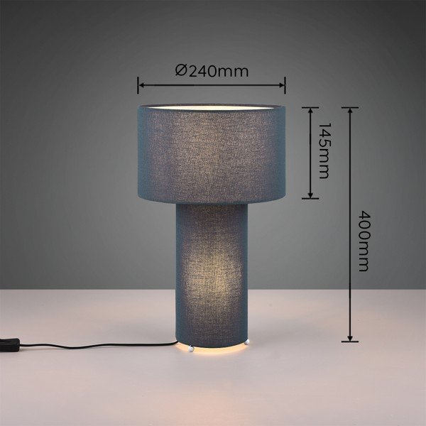 Tumši zila galda lampa (augstums 40 cm) Bale – Trio-image-3
