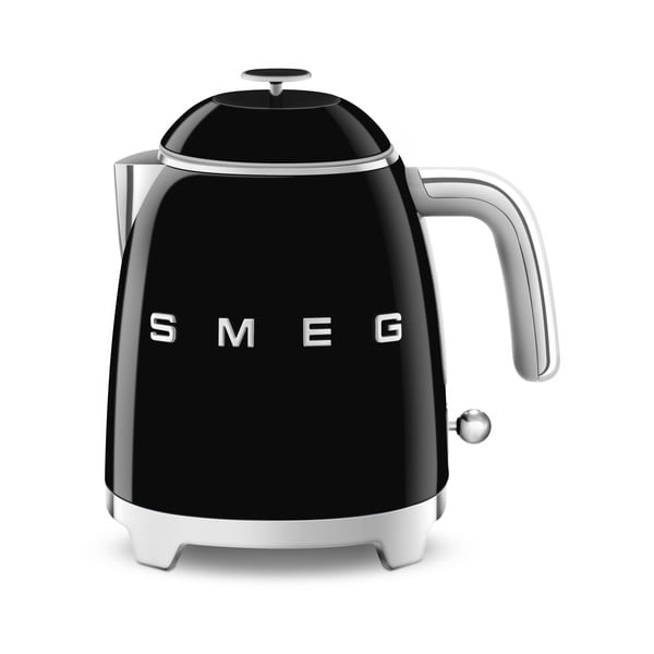 Melna nerūsējošā tērauda elektriskā tējkanna 800 ml Retro Style – SMEG