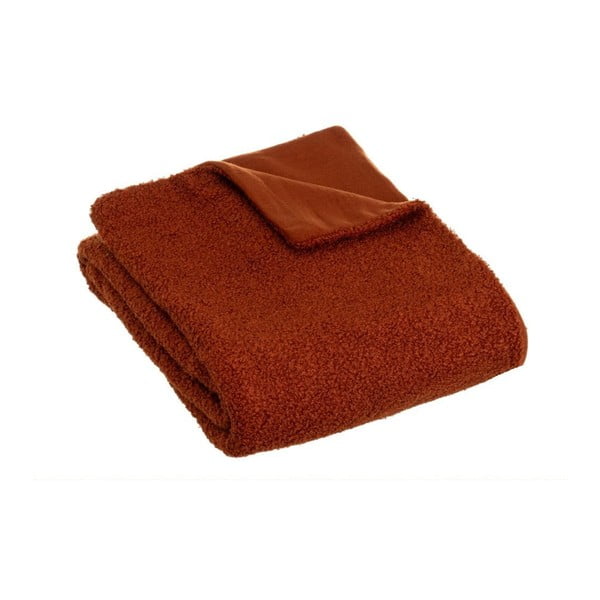 Ķieģeļu sarkans pleds no Sherpa flīsa 130x160 cm Sherpa Bouclé – Casa Selección