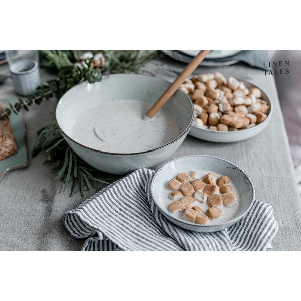 Lina trauku dvielis 45x65 cm Thin Black Stripes – Linen Tales-image-2