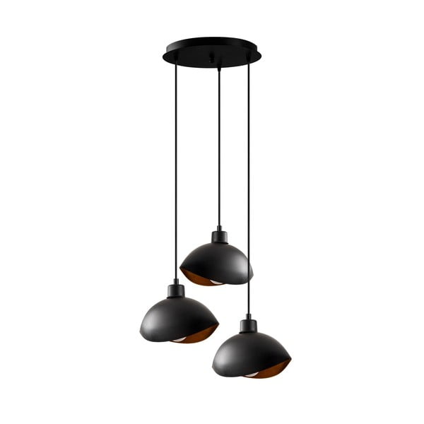Melna piekaramā lampa ar metāla abažūru ø 50 cm Sivani – Opviq lights-image-3