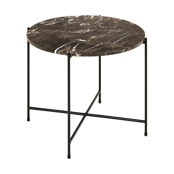 Apaļš sānu galdiņš ar marmora virsmu ø 52 cm Avila – Actona