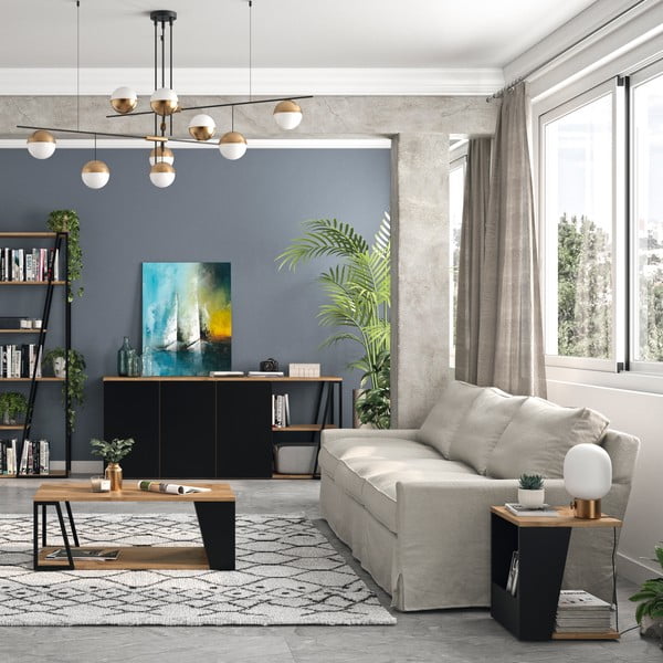 Žurnālgaldiņš ar valriekstkoka imitācijas virsmu 40x40 cm Albi – TemaHome-image-3