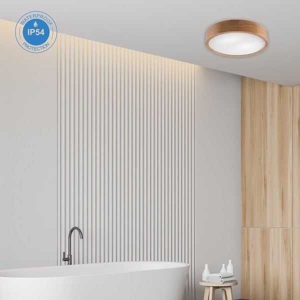 Dabīga toņa griestu lampa ar stikla abažūru Eveline – LAMKUR-image-2