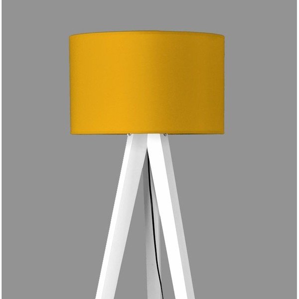 Trīskāja stāvlampa Dzeltena/balta-image-1